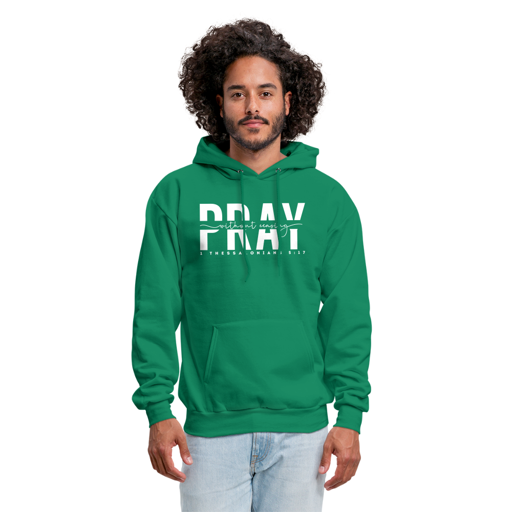 Pray Without Ceasing (W) Men's Hoodie - kelly green