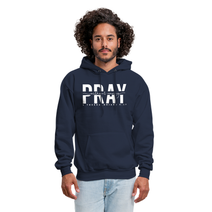 Pray Without Ceasing (W) Men's Hoodie - navy