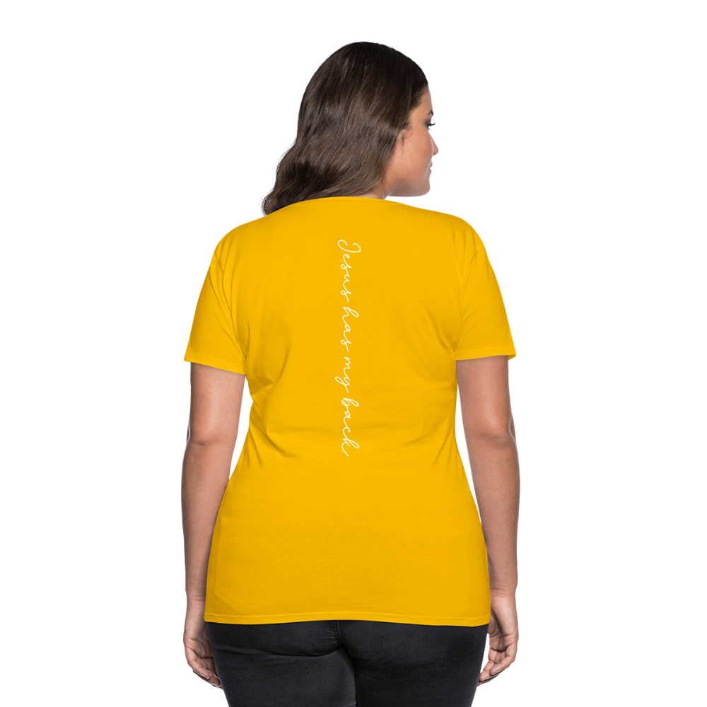 Jesus has My Back Women's T-Shirt - sun yellow