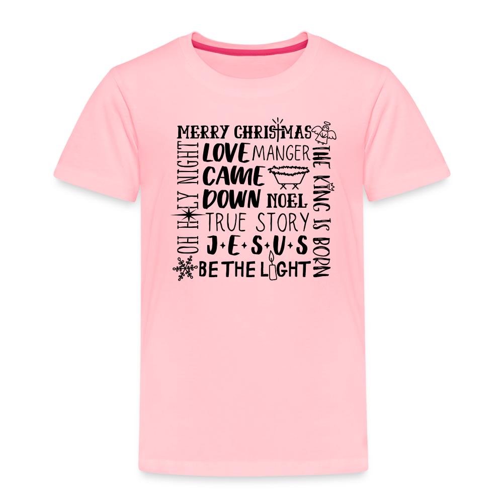 Christmas Collage Toddler T-Shirt - pink