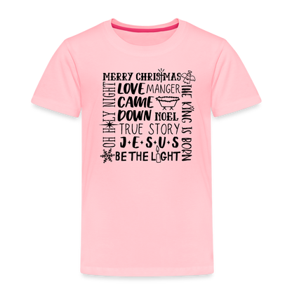 Christmas Collage Toddler T-Shirt - pink