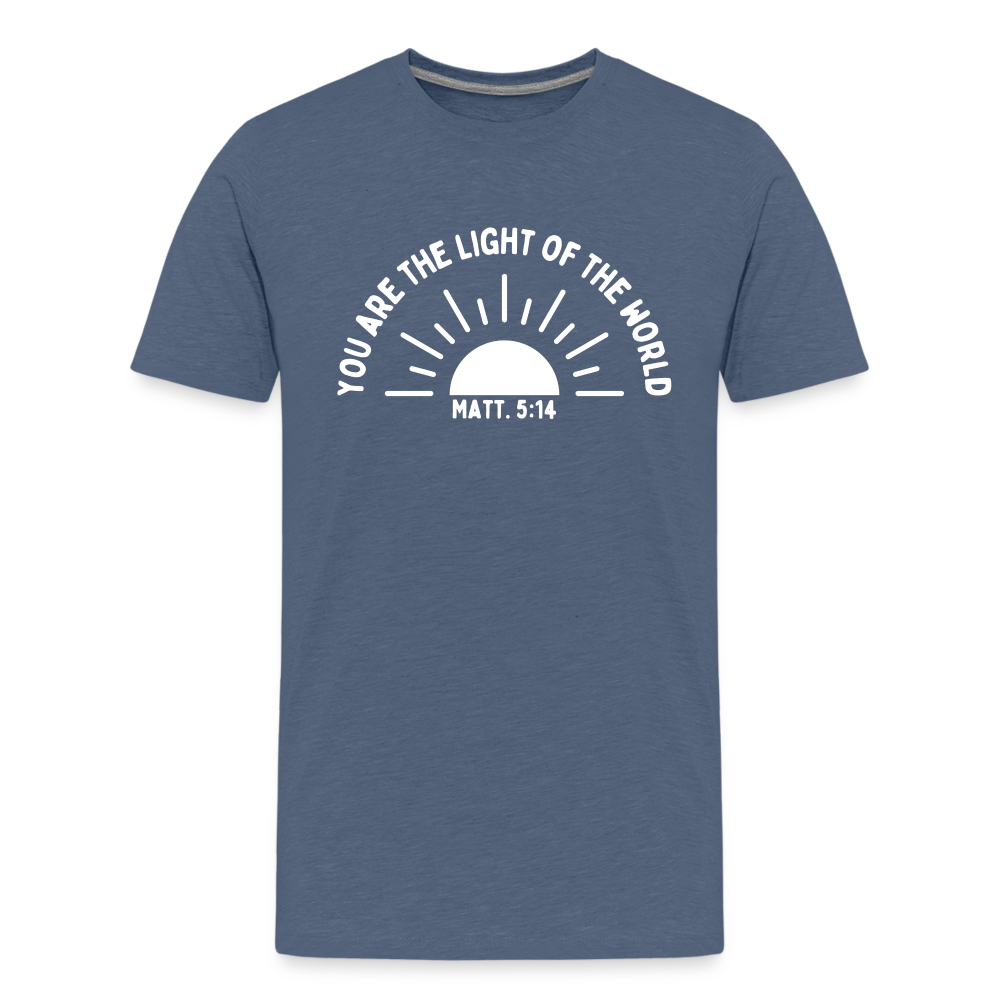 You are the Light of the World (W) Kid's T-Shirt - heather blue