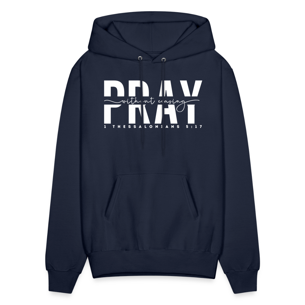 Pray Without Ceasing (W) Men's Hoodie - navy