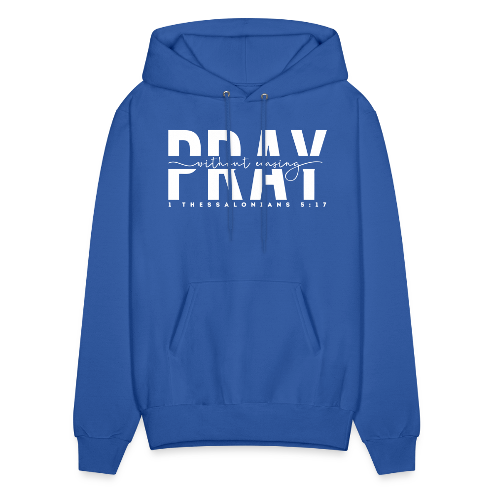 Pray Without Ceasing (W) Men's Hoodie - royal blue