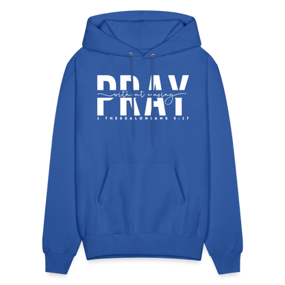 Pray Without Ceasing (W) Men's Hoodie - royal blue