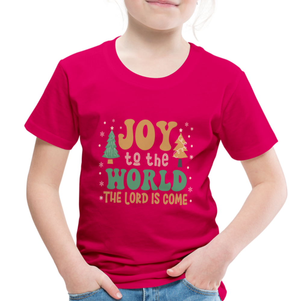 Joy to the Lord Christmas Family Toddler Premium T-Shirt - dark pink