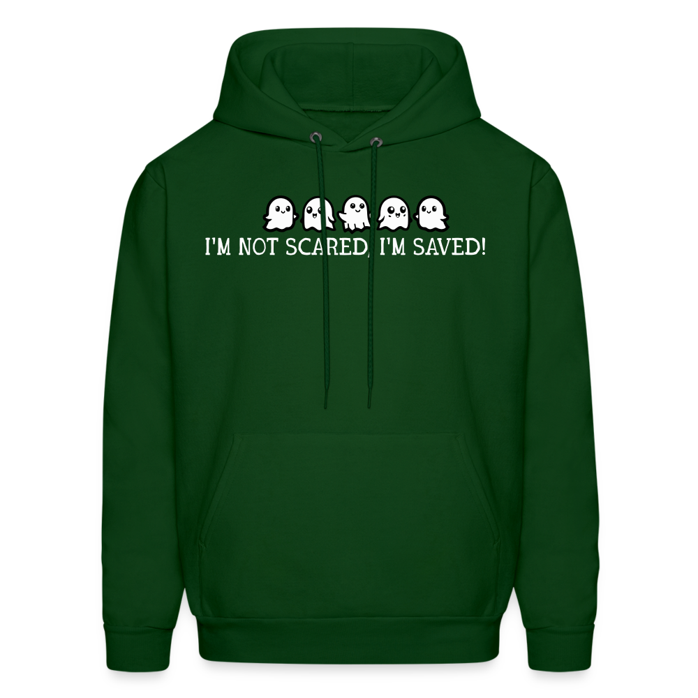 I'm Not Scared I'm Saved (W) Men's Hoodie - forest green