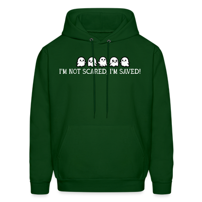 I'm Not Scared I'm Saved (W) Men's Hoodie - forest green