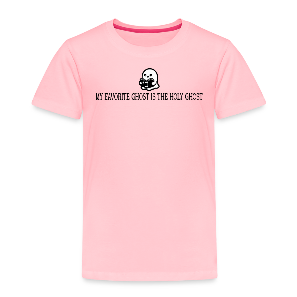 My Favorite Ghost is the Holy Ghost (Bible) Toddler T-Shirt - pink