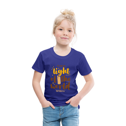 You are the Light of the World (Candle) Toddler T-Shirt - royal blue