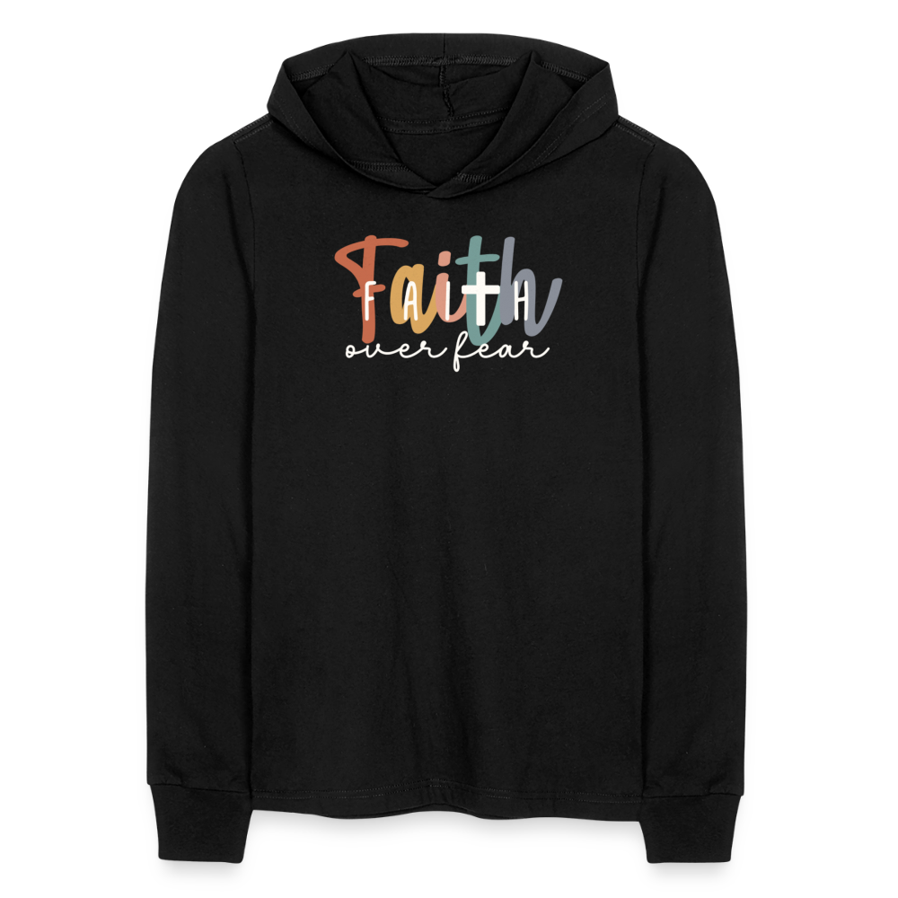 Faith Over Fear Men's Long Sleeve Shirt - black