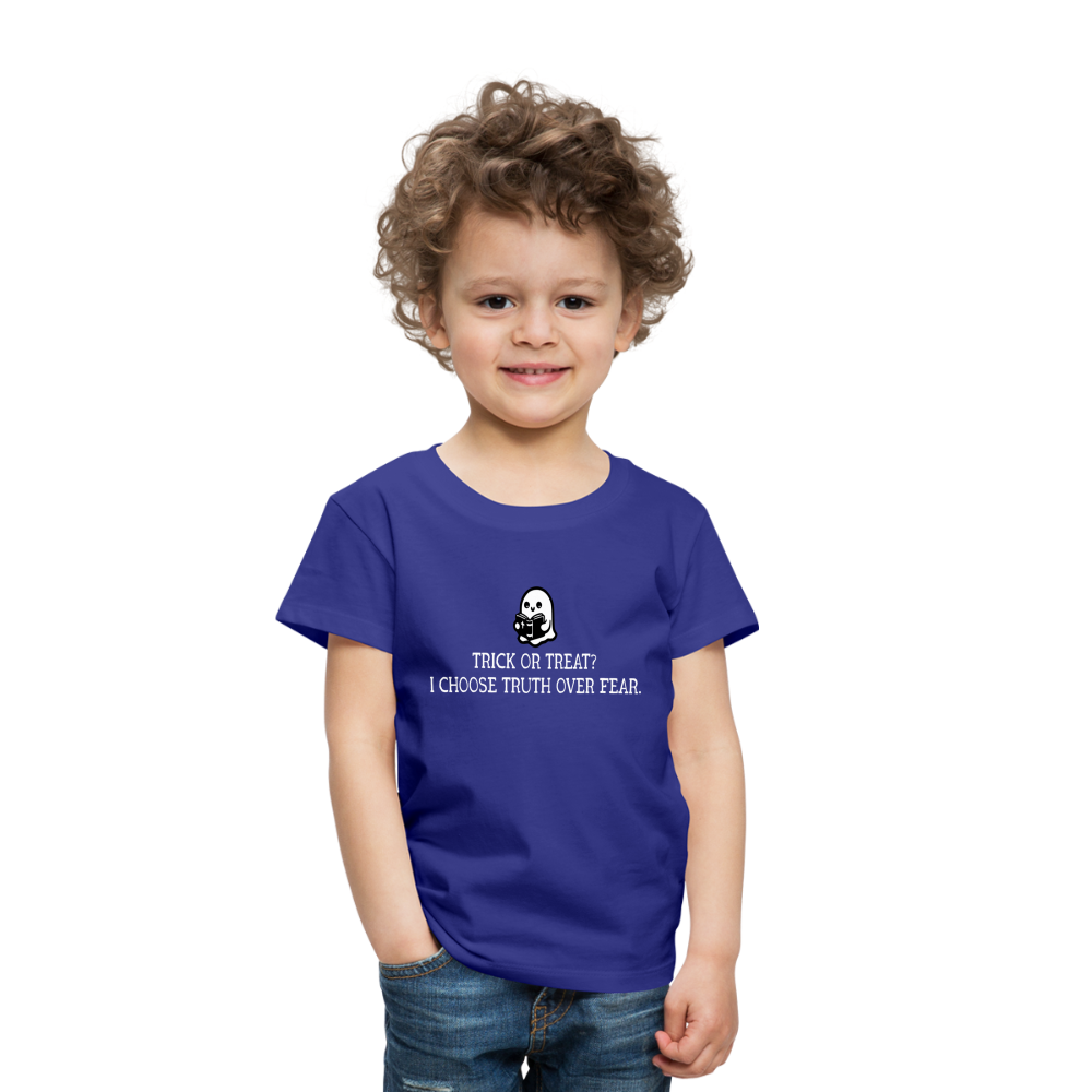 Trick or Treat I Choose Truth (W) Toddler T-Shirt - royal blue