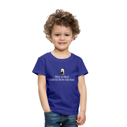 Trick or Treat I Choose Truth (W) Toddler T-Shirt - royal blue