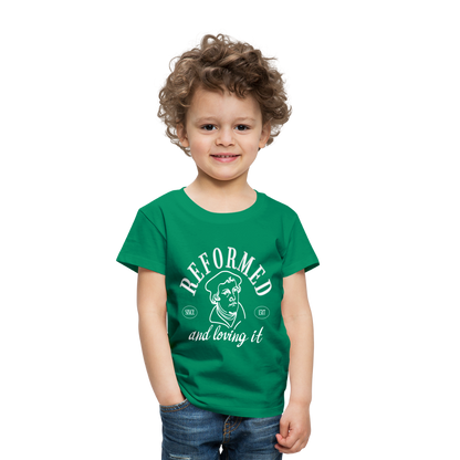 Reformed & Loving It (W) Reformation Day Toddler T-Shirt - kelly green