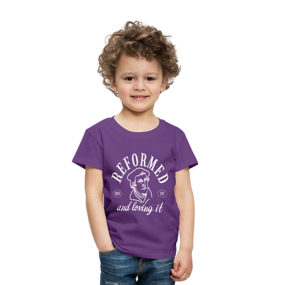 Reformed & Loving It (W) Reformation Day Toddler T-Shirt - purple