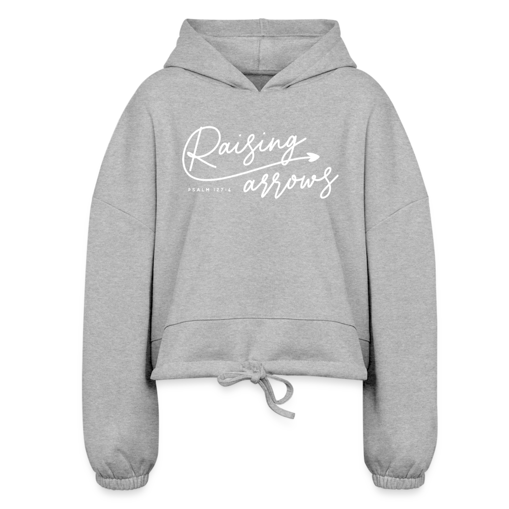 Raising Arrows (W) Women’s Cropped Hoodie - heather gray