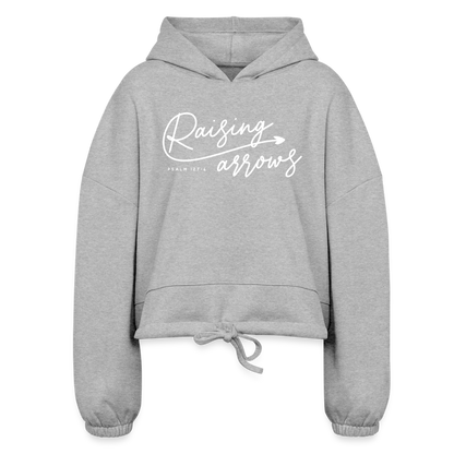 Raising Arrows (W) Women’s Cropped Hoodie - heather gray