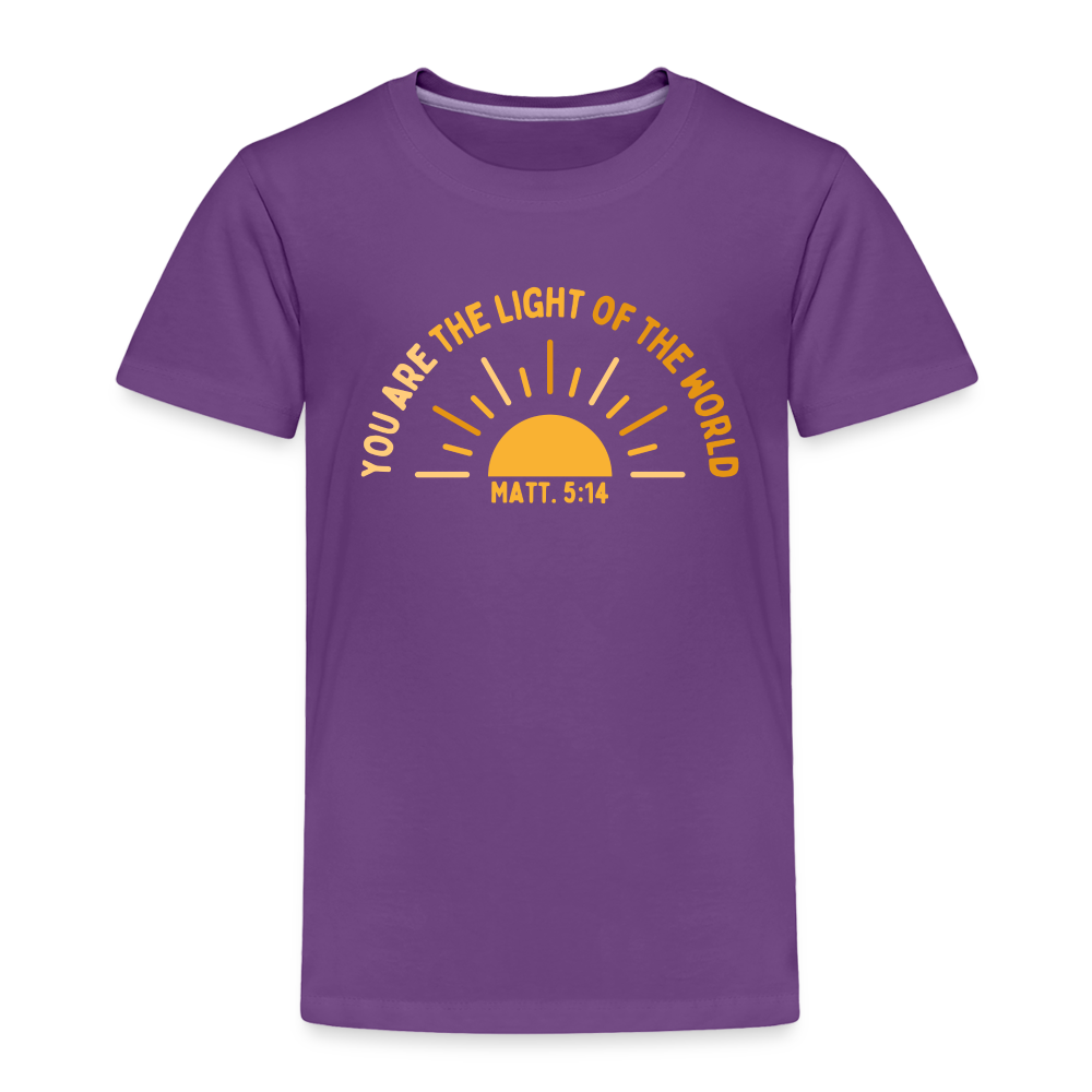 You are the Light of the World Toddler Premium T-Shirt - purple