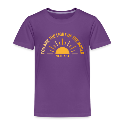 You are the Light of the World Toddler Premium T-Shirt - purple