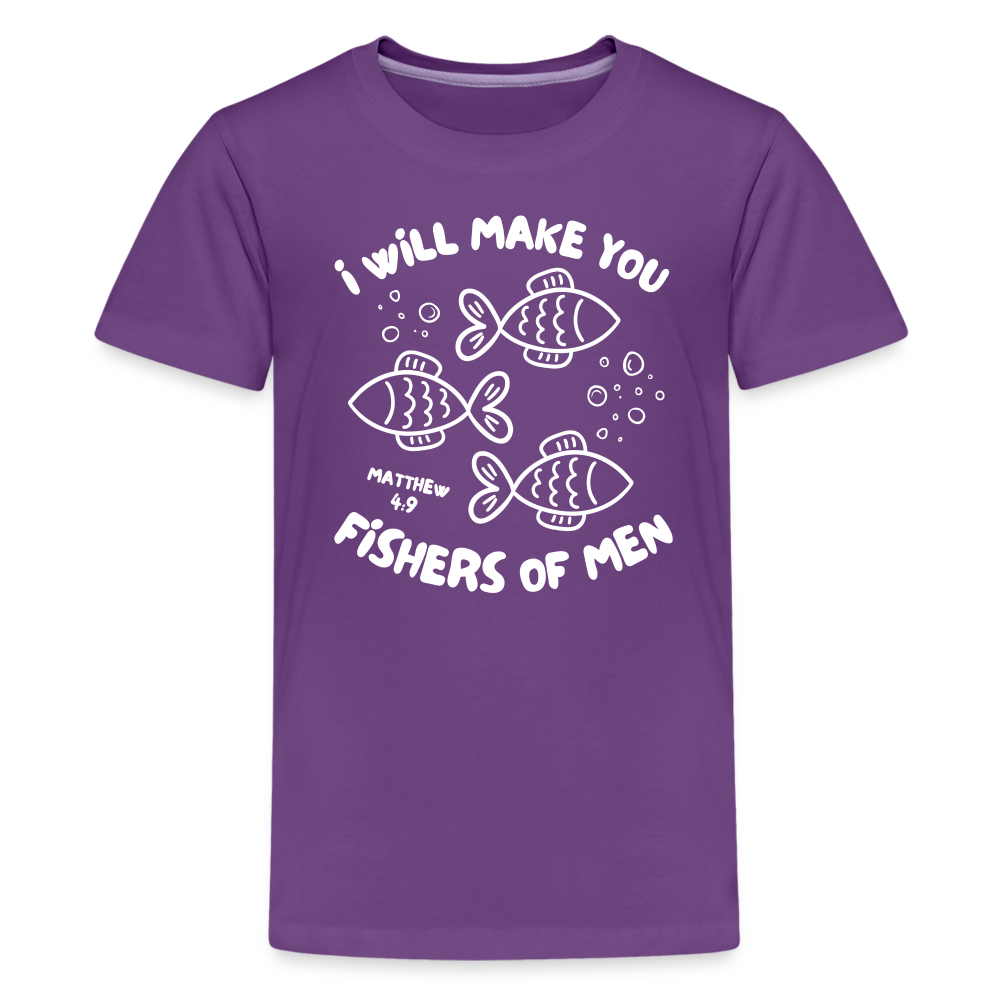 I Will Make You Fishers of Men (W) Kid's T-Shirt - purple