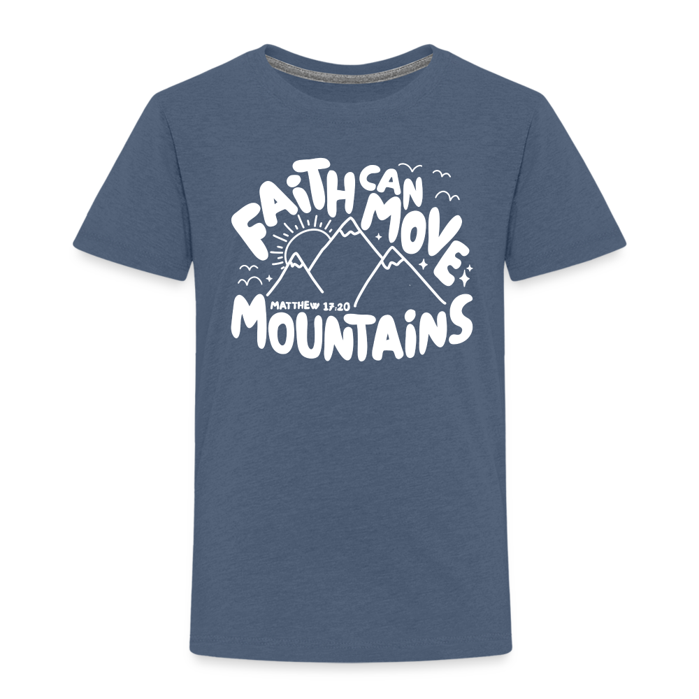 Faith Can Move Mountains (W) Toddler T-Shirt - heather blue