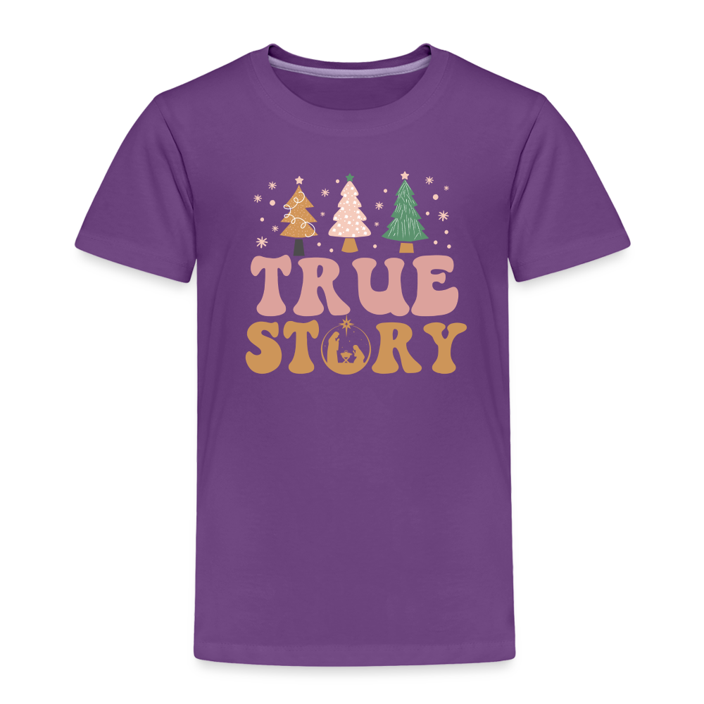 True Story Christmas Family Toddler Premium T-Shirt - purple