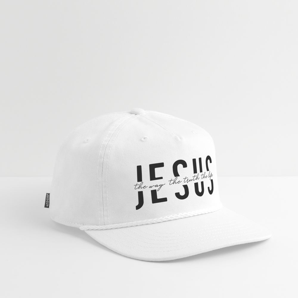 Jesus the Way the Truth the Life Hat Cap - white