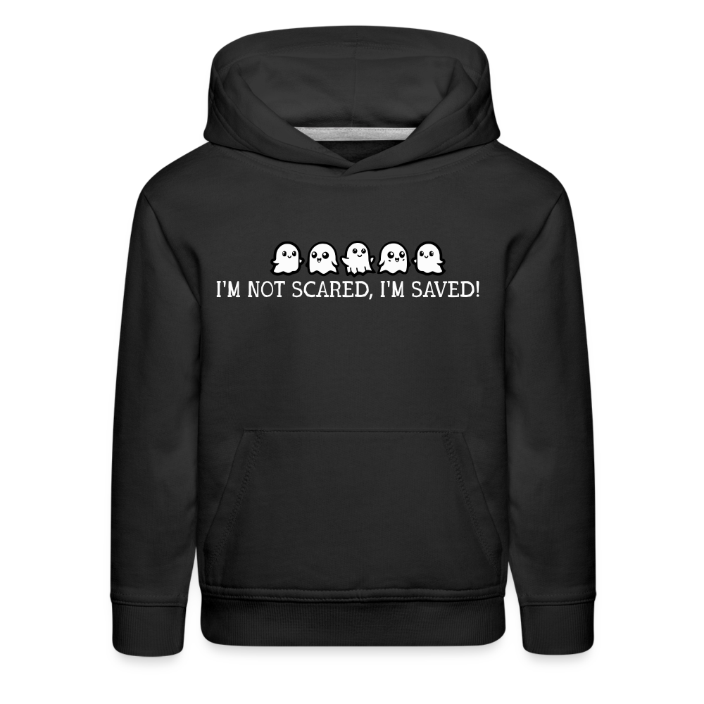 I'm Not Scared I'm Saved (W) Kid's Hoodie - black