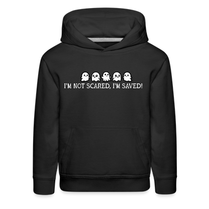 I'm Not Scared I'm Saved (W) Kid's Hoodie - black