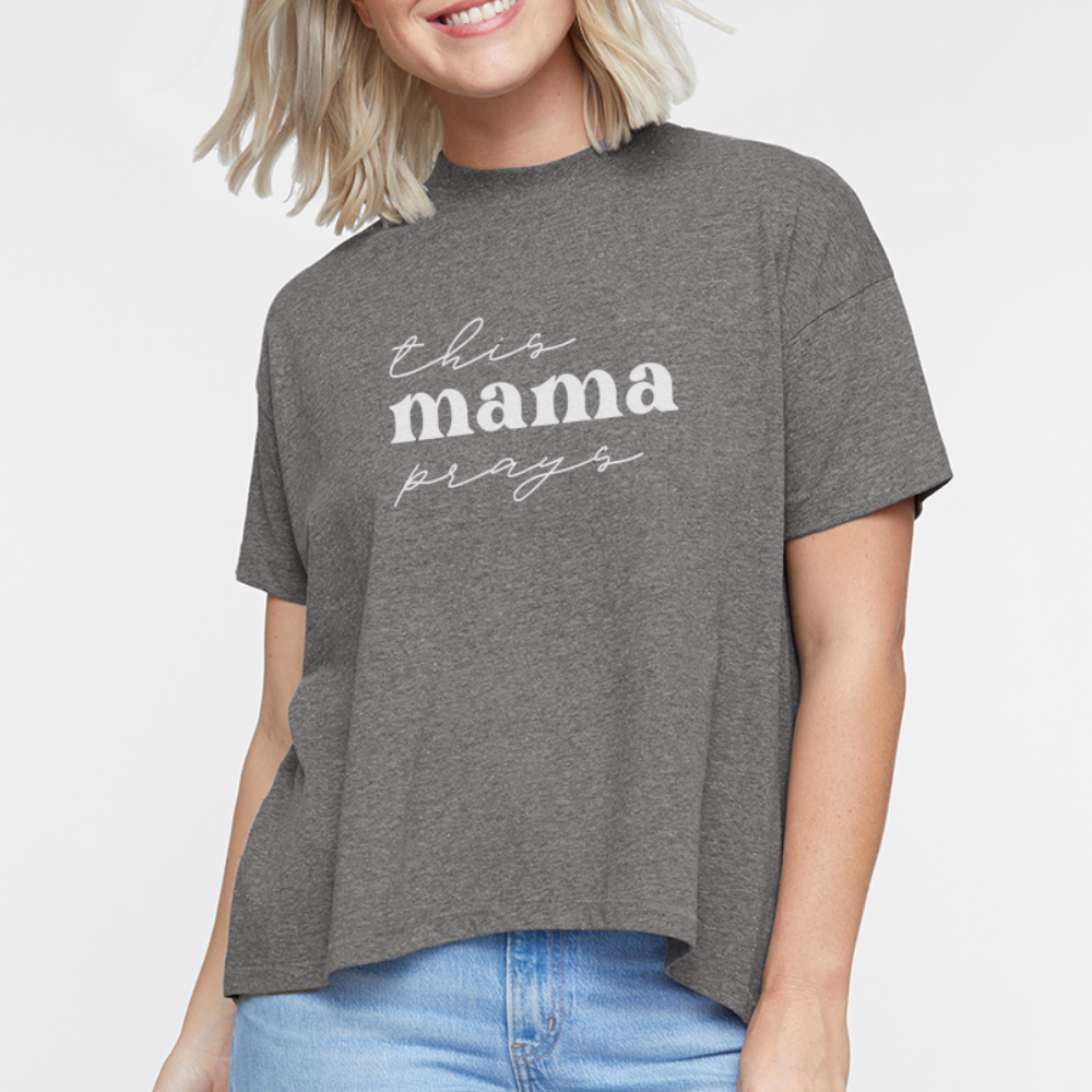 This Mama Prays (W) Women's Hi Lo T-Shirt - granite heather 