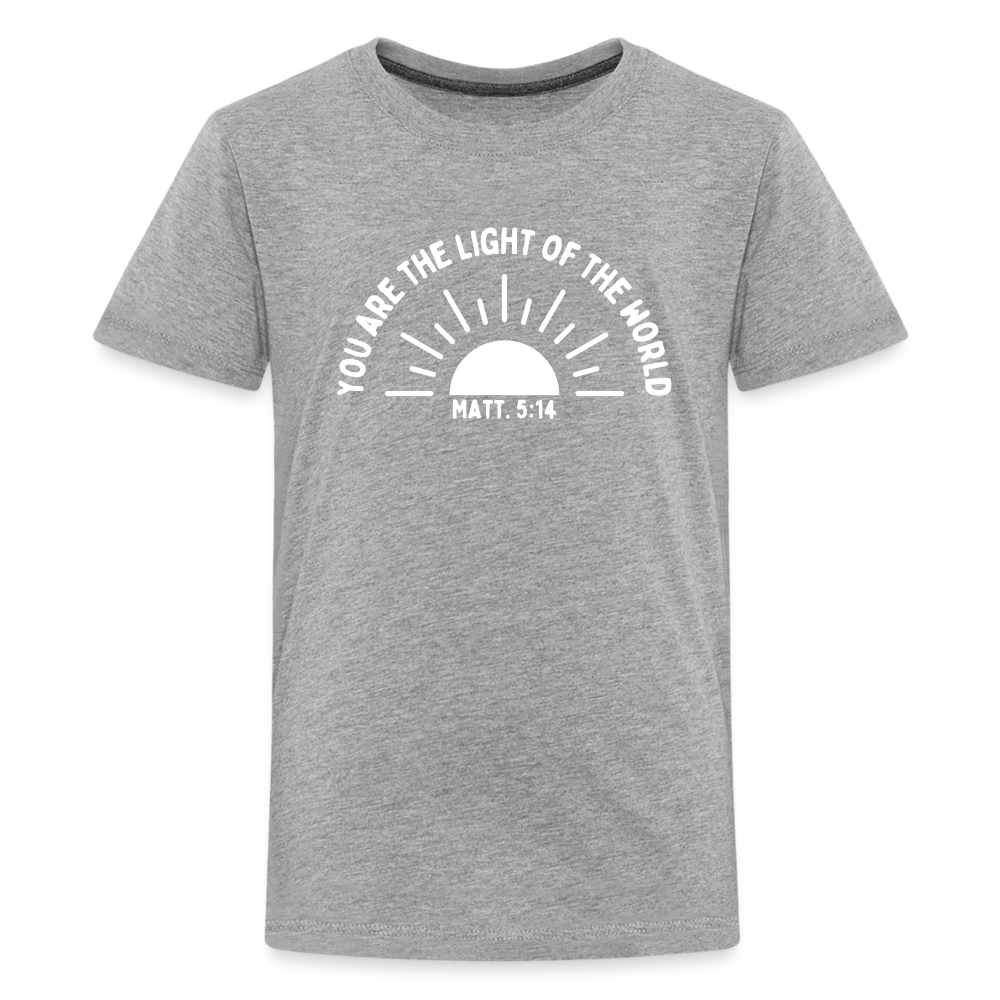 You are the Light of the World (W) Kid's T-Shirt - heather gray