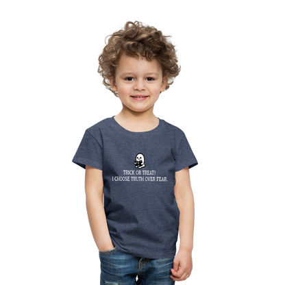 Trick or Treat I Choose Truth (W) Toddler T-Shirt - heather blue