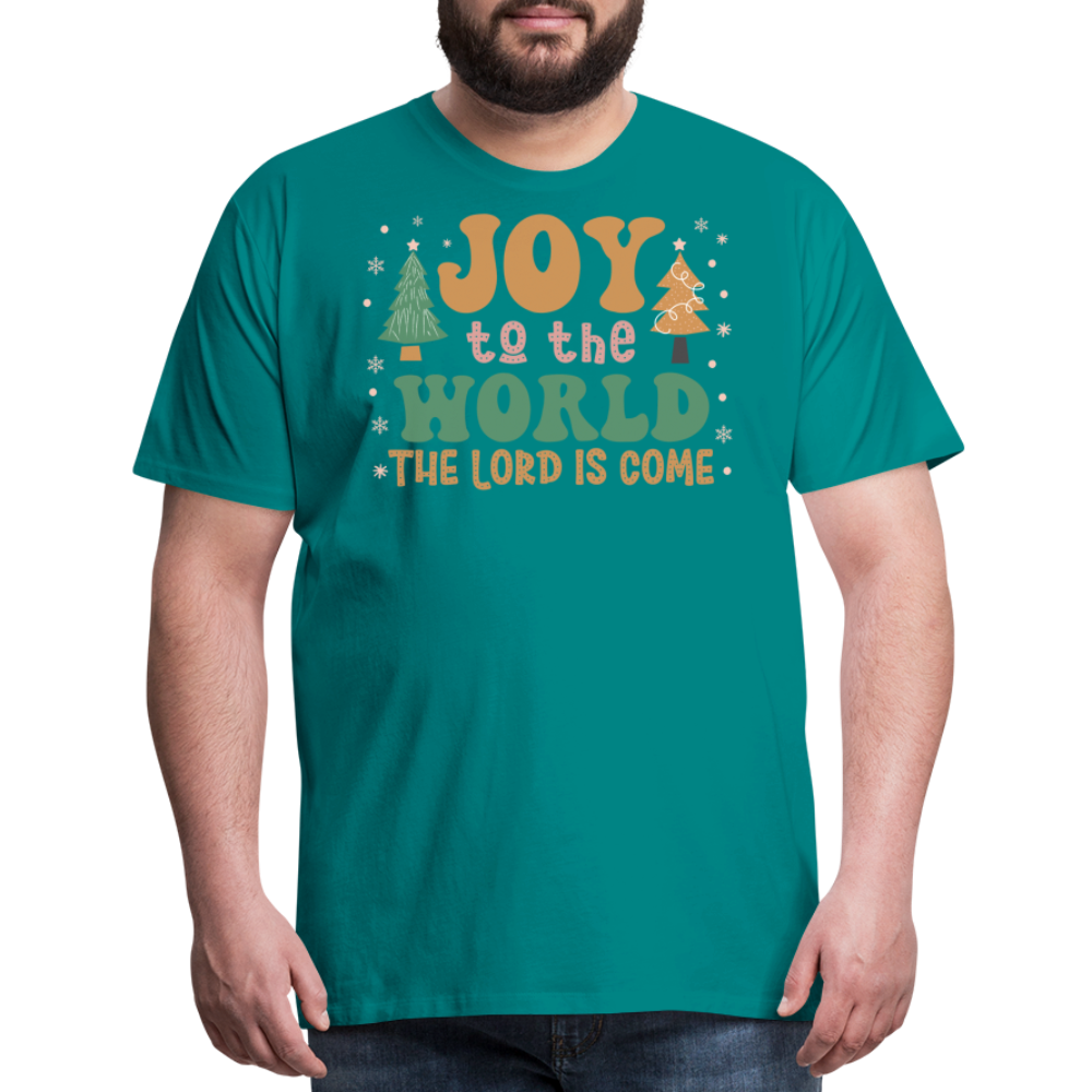 Joy to the World Christmas Family Men's Premium T-Shirt - teal