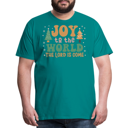 Joy to the World Christmas Family Men's Premium T-Shirt - teal