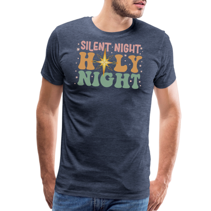 Silent Night Christmas Family Men's Premium T-Shirt - heather blue