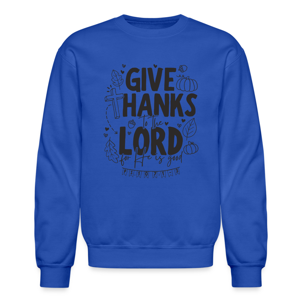 Give Thanks to the Lord Men's Sweater - royal blue