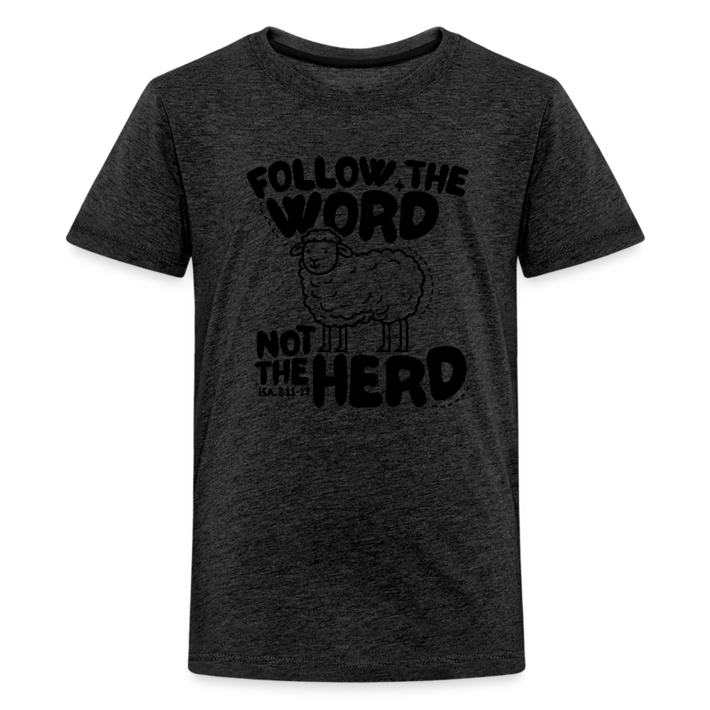 Follow the Word Kid's T-Shirt - charcoal grey