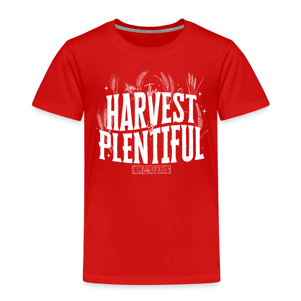 The Harvest is Plentiful (W) Toddler T-Shirt - red