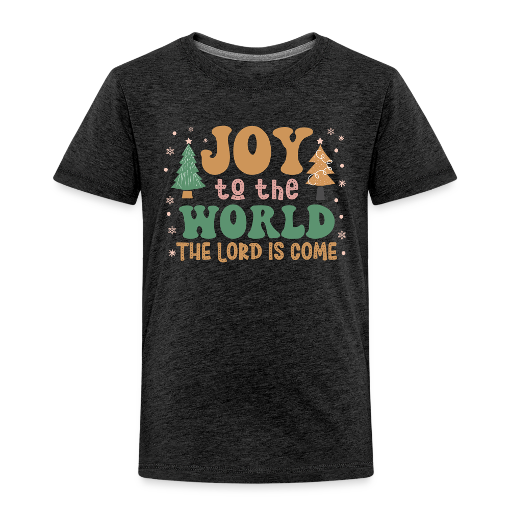 Joy to the Lord Christmas Family Toddler Premium T-Shirt - charcoal grey