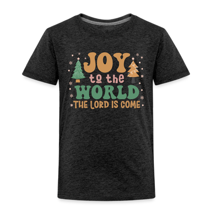 Joy to the Lord Christmas Family Toddler Premium T-Shirt - charcoal grey