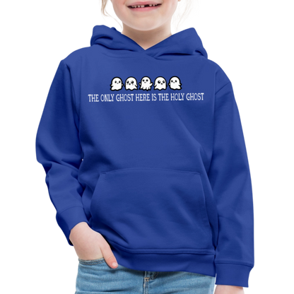 The Only Ghost Here is the Holy Ghost (W) Kid's Hoodie - royal blue