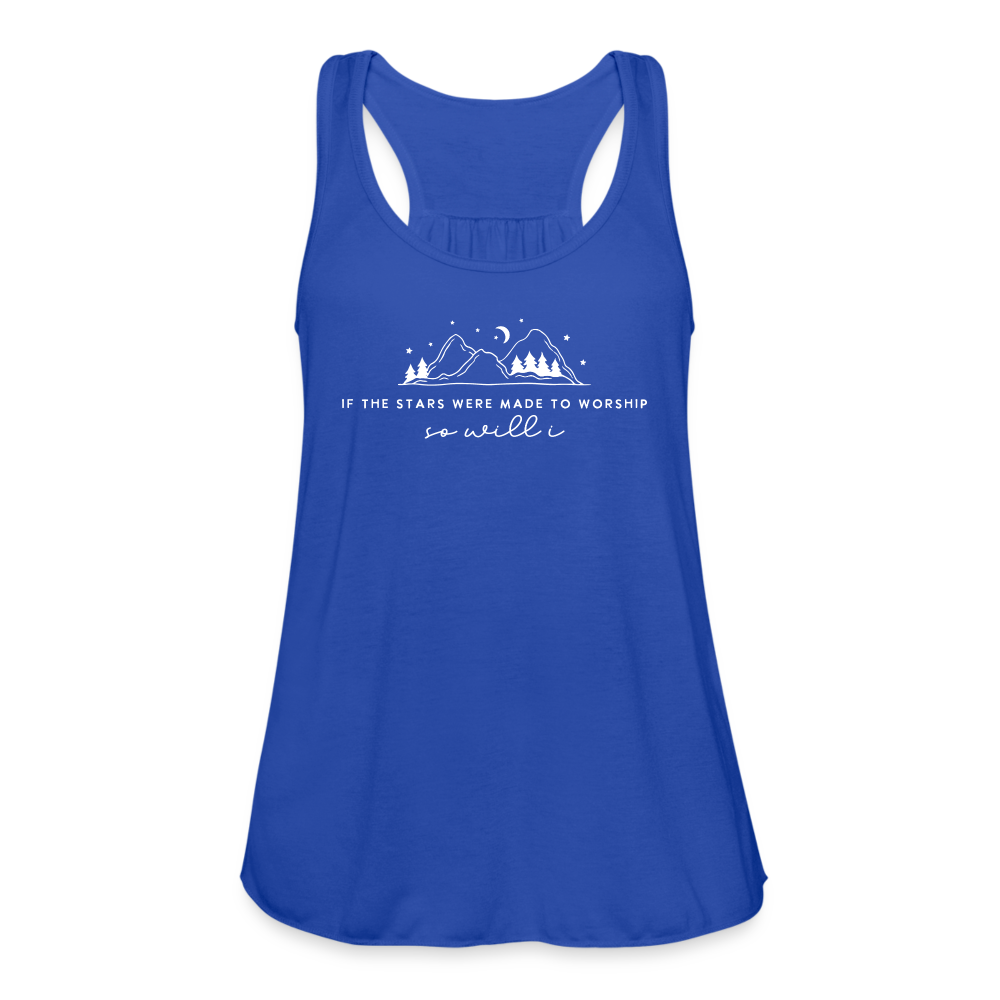 If the Stars Were Made to Worship So Will I Women's Tank - royal blue