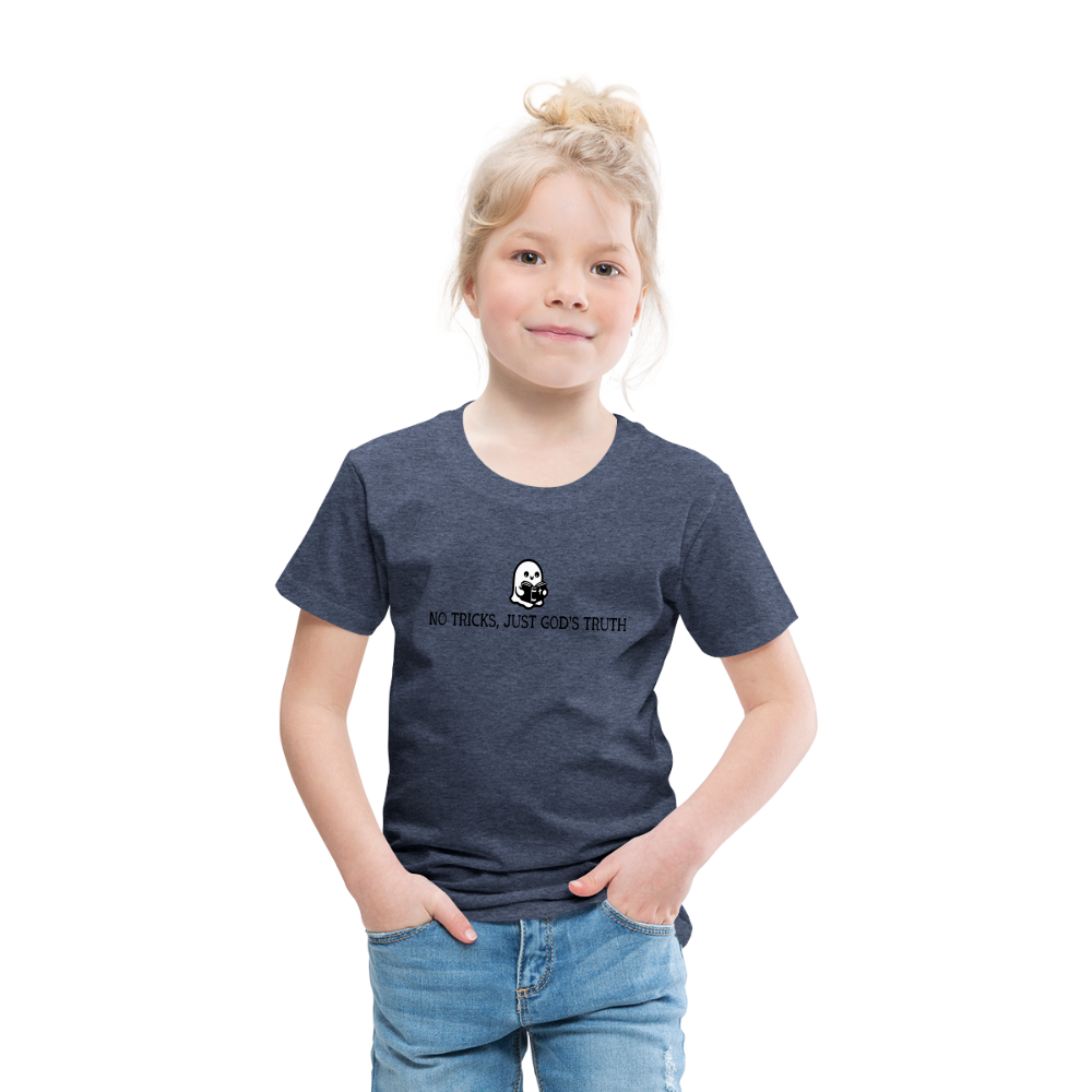 No Tricks Just God's Truth Toddler T-Shirt - heather blue