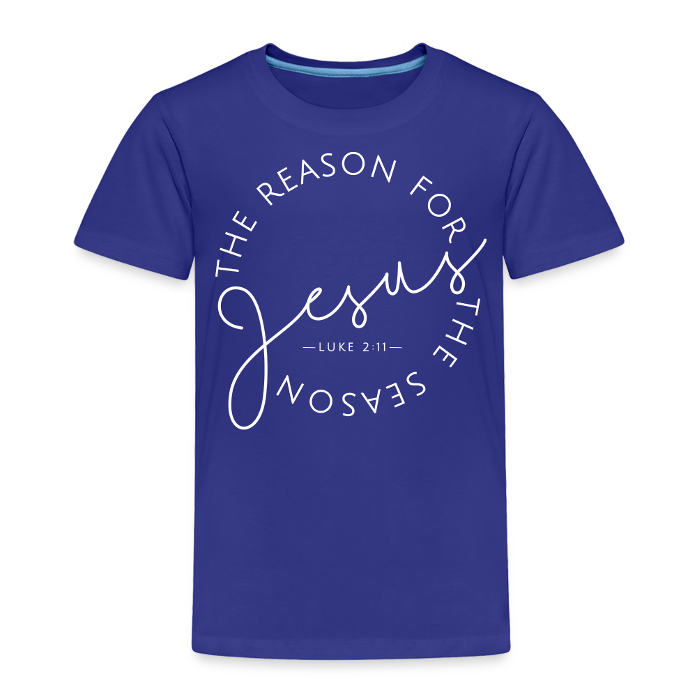 The Reason for the Season (W) Christmas Toddler Shirt - royal blue