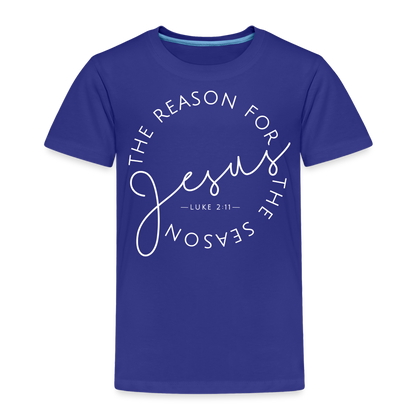 The Reason for the Season (W) Christmas Toddler Shirt - royal blue