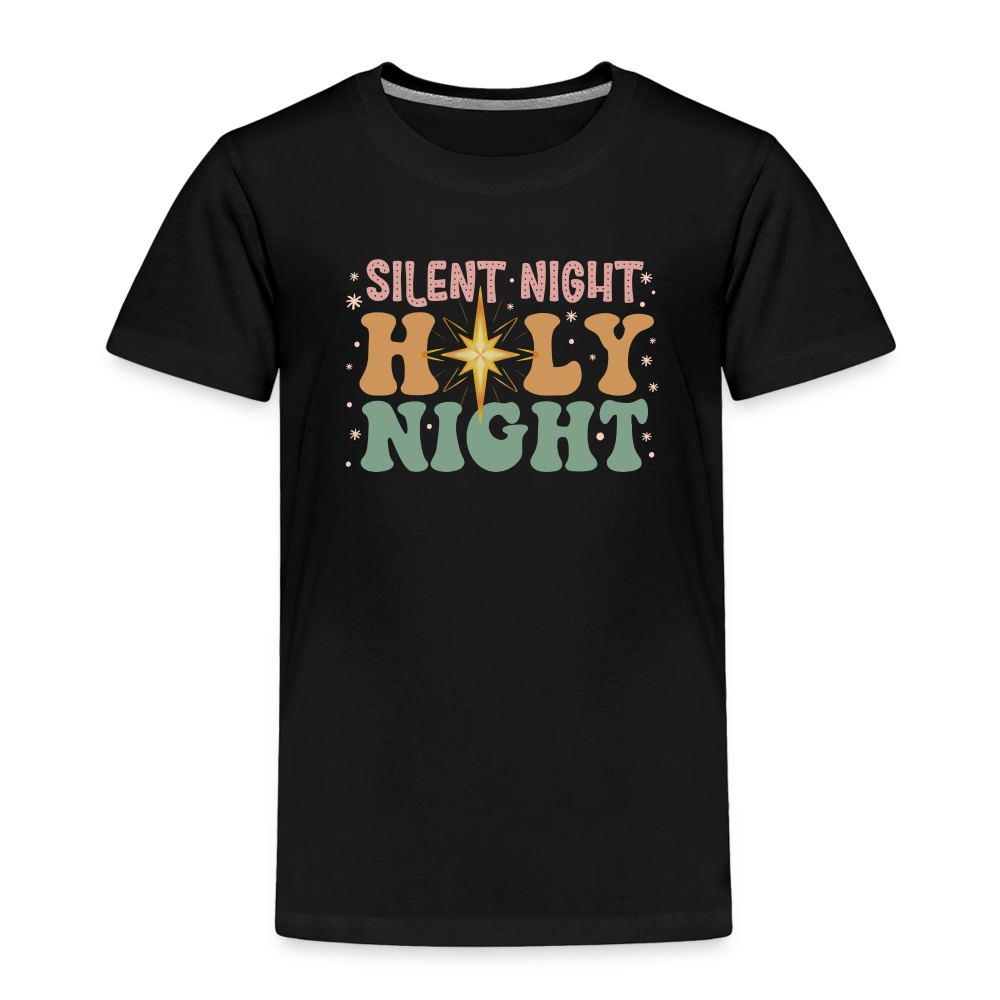 Silent Night Christmas Family Toddler Premium T-Shirt - black