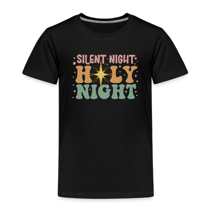 Silent Night Christmas Family Toddler Premium T-Shirt - black