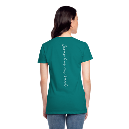 Jesus has My Back Women's T-Shirt - teal