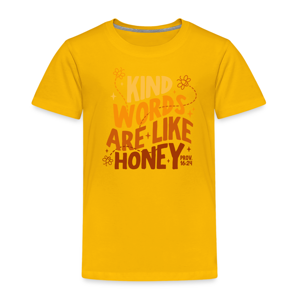 Kind Words are Like Honey (Color) Toddler T-Shirt - sun yellow