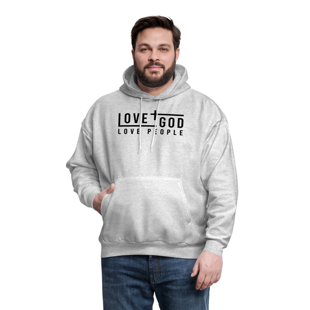 Love God Love People Men's Hoodie - ash 